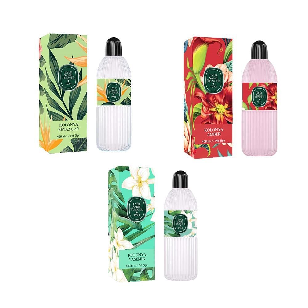 Eyüp Sabri Tuncer Kolonya Yasemin, Beyaz Çay ve Amber Pet Şişe 400 ML