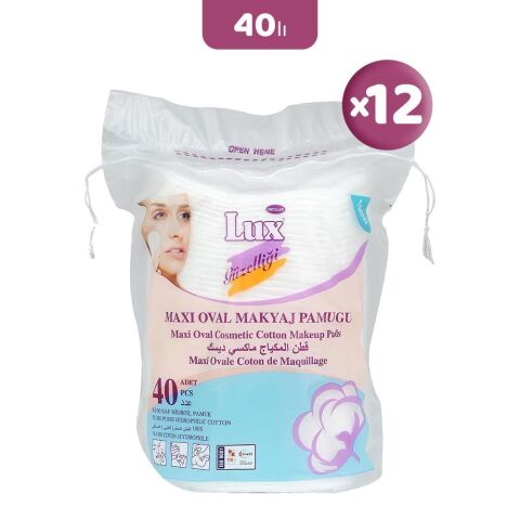 Lux Disk Oval Makyaj Pamuğu 40' lı x 12