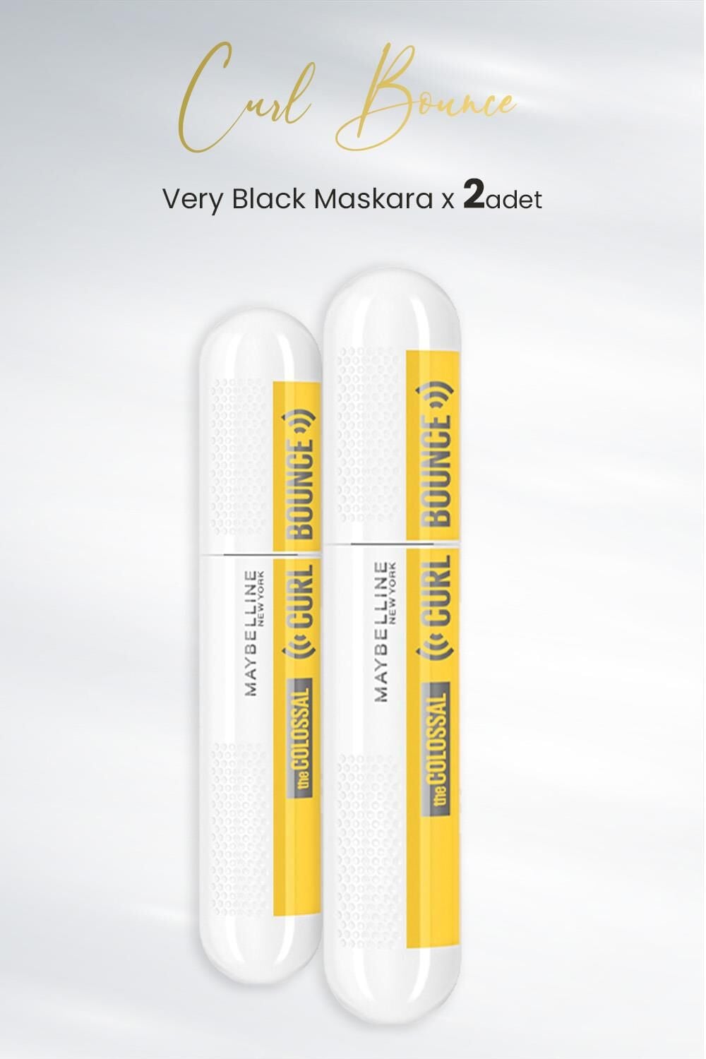 Maybelline New York Maskara Curl Bounce Very Black x 2 Adet