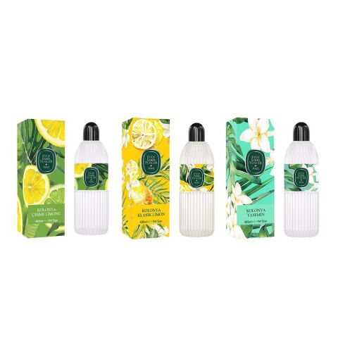 Eyüp Sabri Tuncer Kolonya Çeşme Limonu, Klasik Limon ve Yasemin Pet Şişe 400 ml