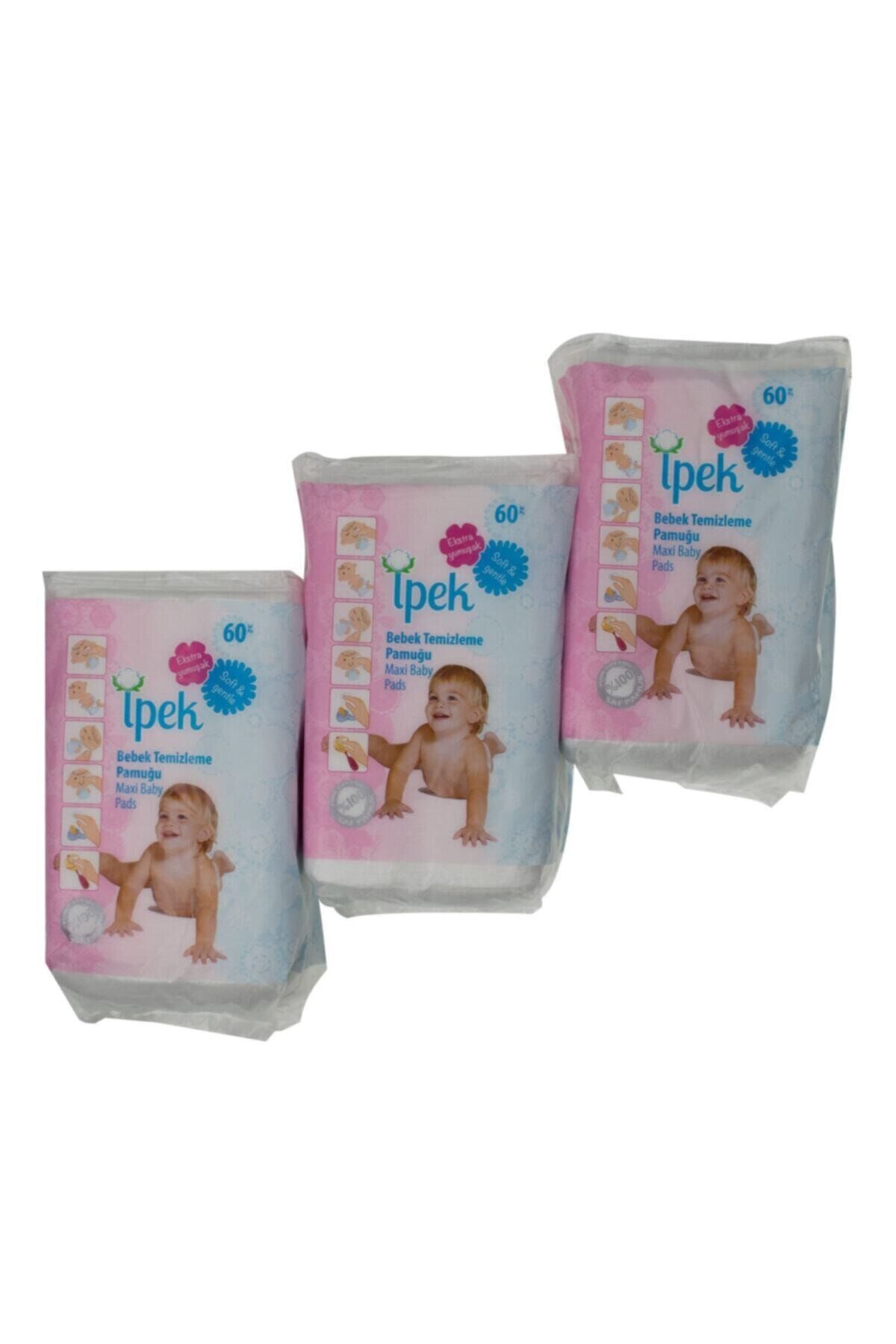 İpek Bebek Temizleme Pamuğu 3'lü Set