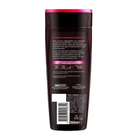 Elseve Komple Direnç Dökülme Karşıtı Şampuan 360 ml