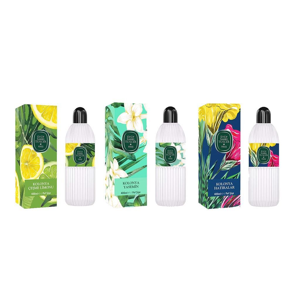 Eyüp Sabri Tuncer Kolonya Çeşme Limonu, Yasemin ve Hatıralar Pet Şişe 400 ml