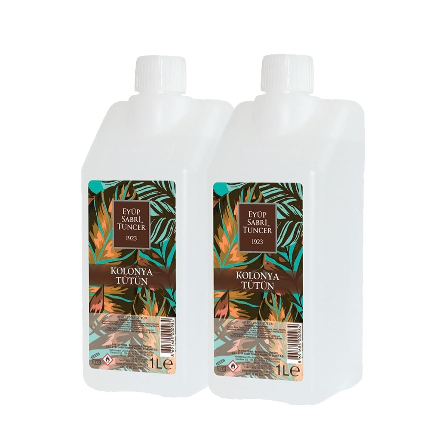 Eyüp Sabri Tuncer Tütün Kolonyası Yedek Şişe 1 Litre x 2 Adet