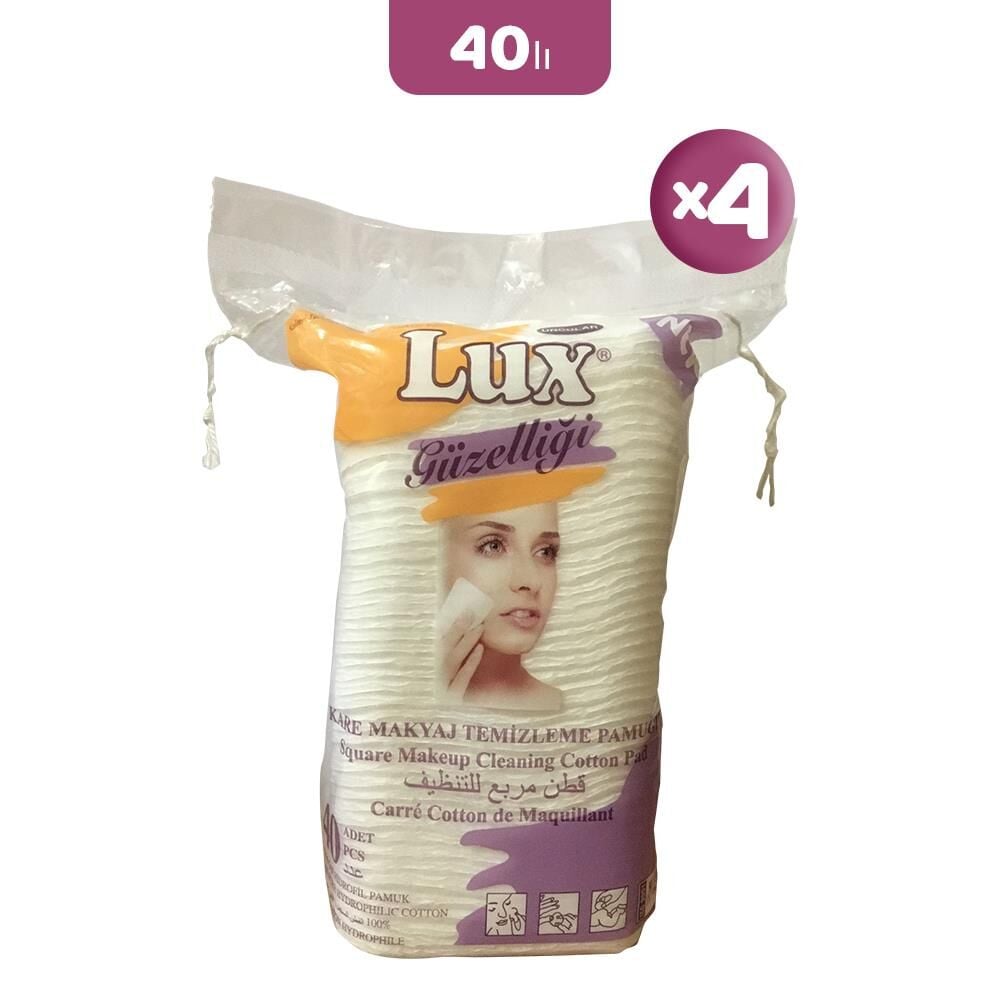 Lux Disk Kare Makyaj Pamuğu 40' lı x 4