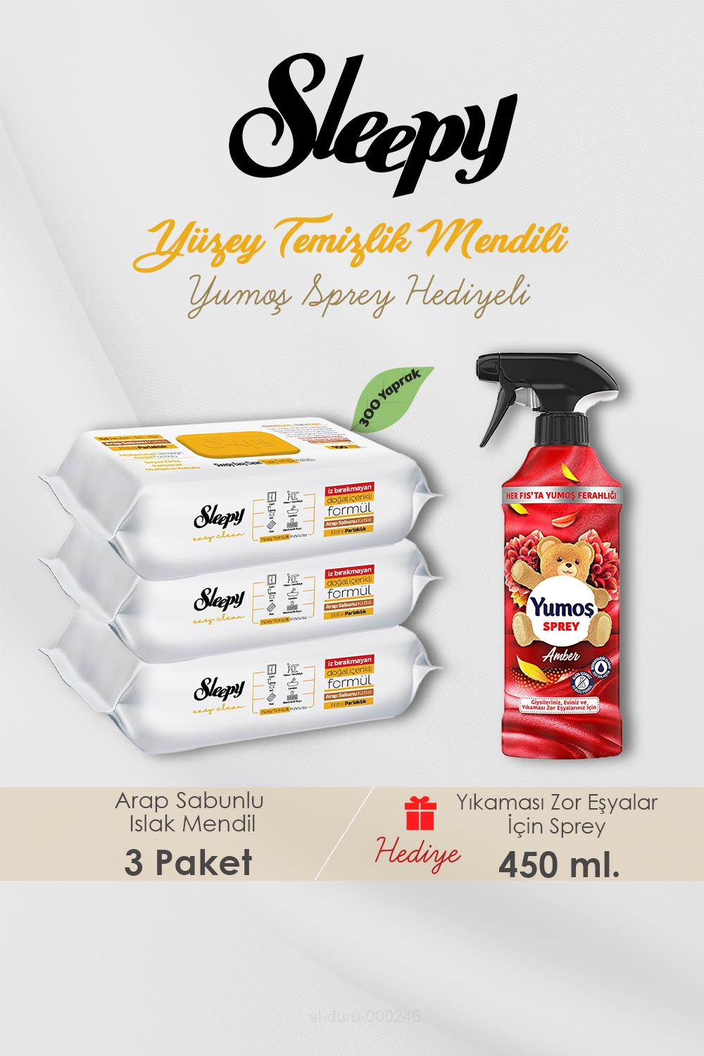 300 Adet Arap Sabunlu Havlu, Amber Oda Kokusu