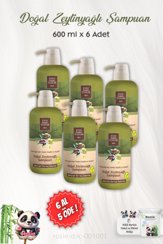 6 AL 5 ÖDE Eyüp Sabri Tuncer Doğal Zeytinyağlı Şampuan 600 ml ve ROSIE
