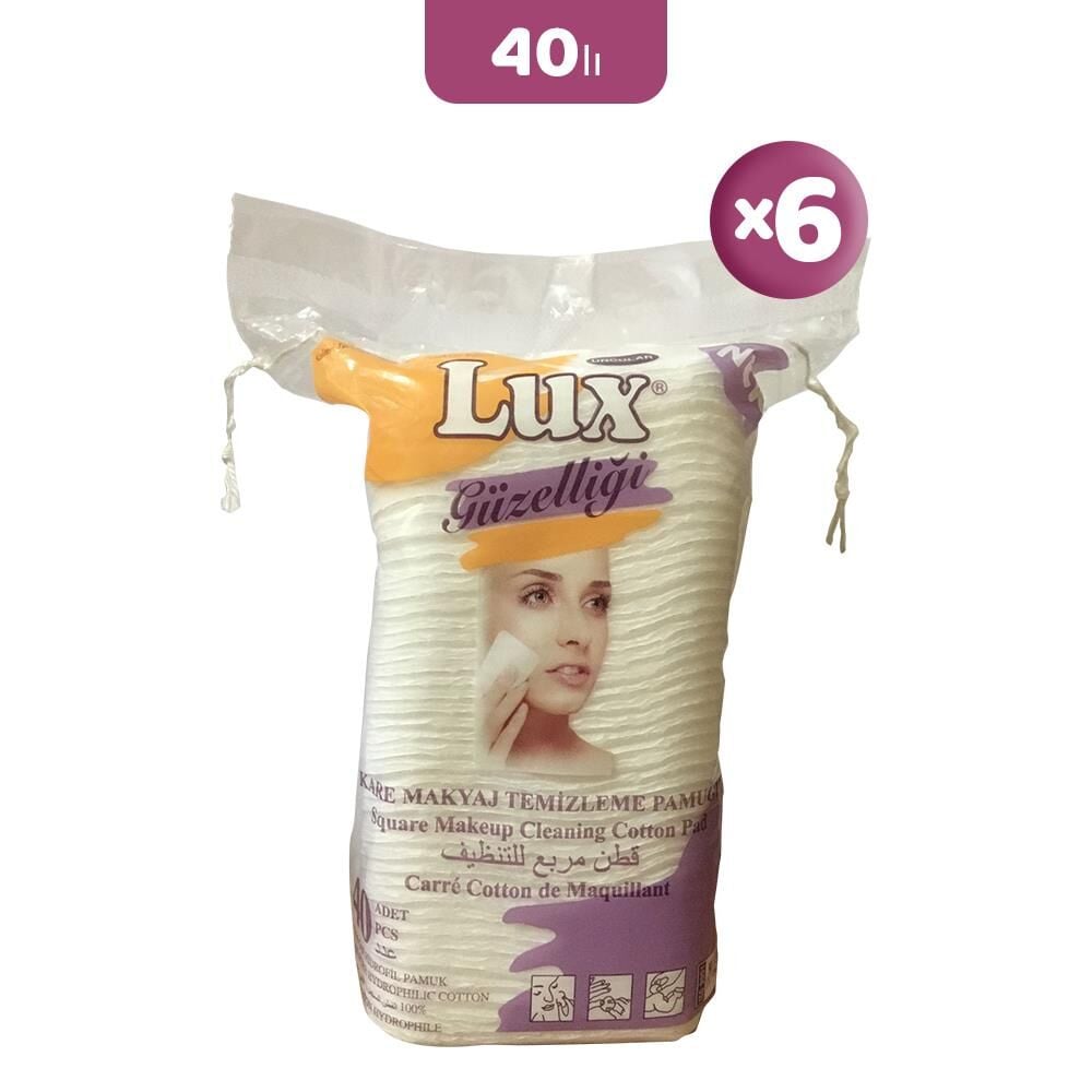 Lux Disk Kare Makyaj Pamuğu 40' lı x 6