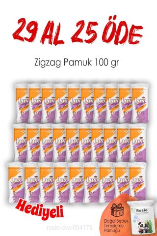 29 AL 25 ÖDE 100gr. Lux Zigzag Pamuk ve ROSIE