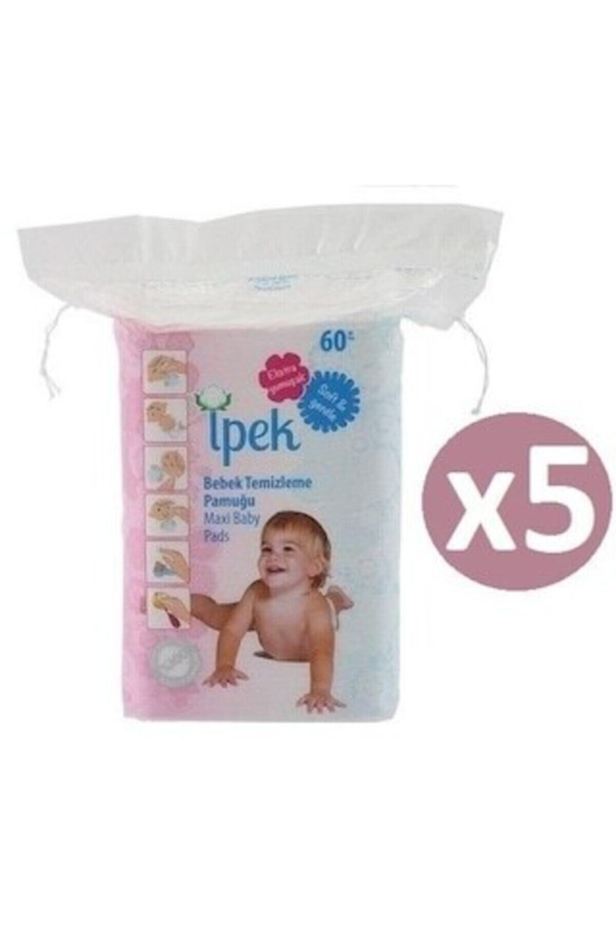 İpek Maxi Bebek Temizleme Pamugu 60 Li 5 Adet