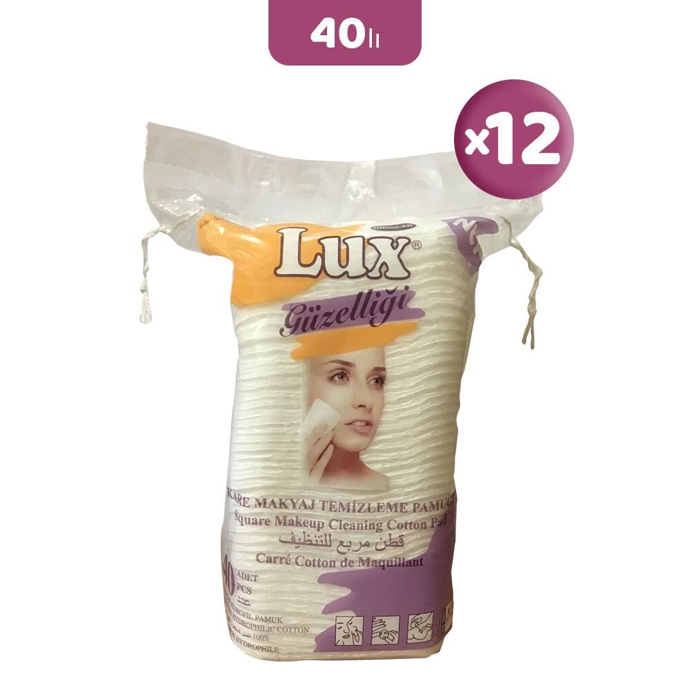 Lux Disk Kare Makyaj Pamuğu 40' lı x 12