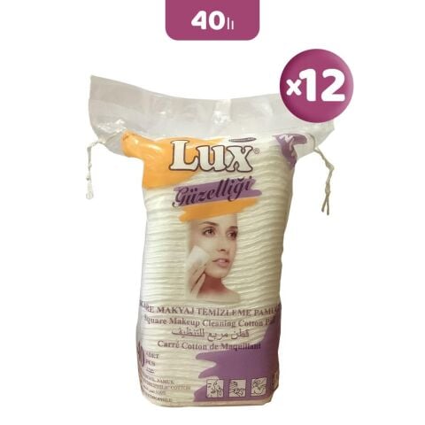 Lux Disk Kare Makyaj Pamuğu 40' lı x 12