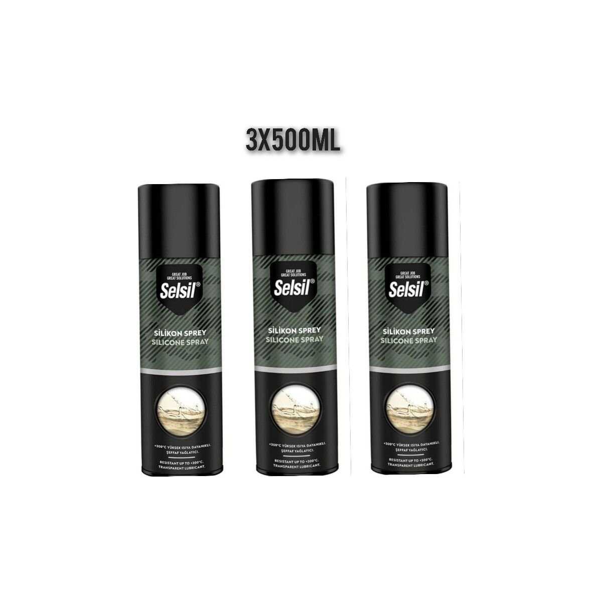 Selsil Silikon Sprey 3 x 500 ml