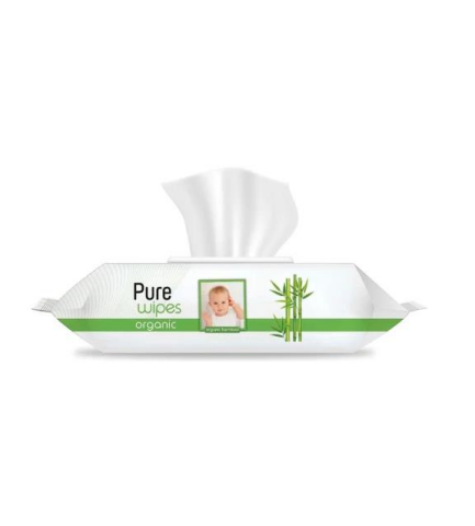 Pure Baby Organik Bambu Özlü Bebek Islak Havlu 60 Yaprak