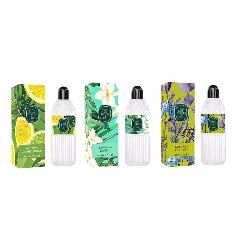 Eyüp Sabri Tuncer Kolonya Çeşme Limonu, Yasemin ve Lavanta Pet Şişe 400 ml