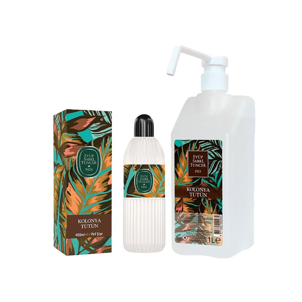 Eyüp Sabri Tuncer Tütün Kolonyası Sprey Başlıklı 1 lt ve Pet Şişe 400 ml