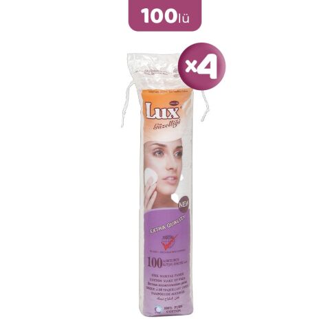 Lux Disk Makyaj Pamuğu 100'lü x 4