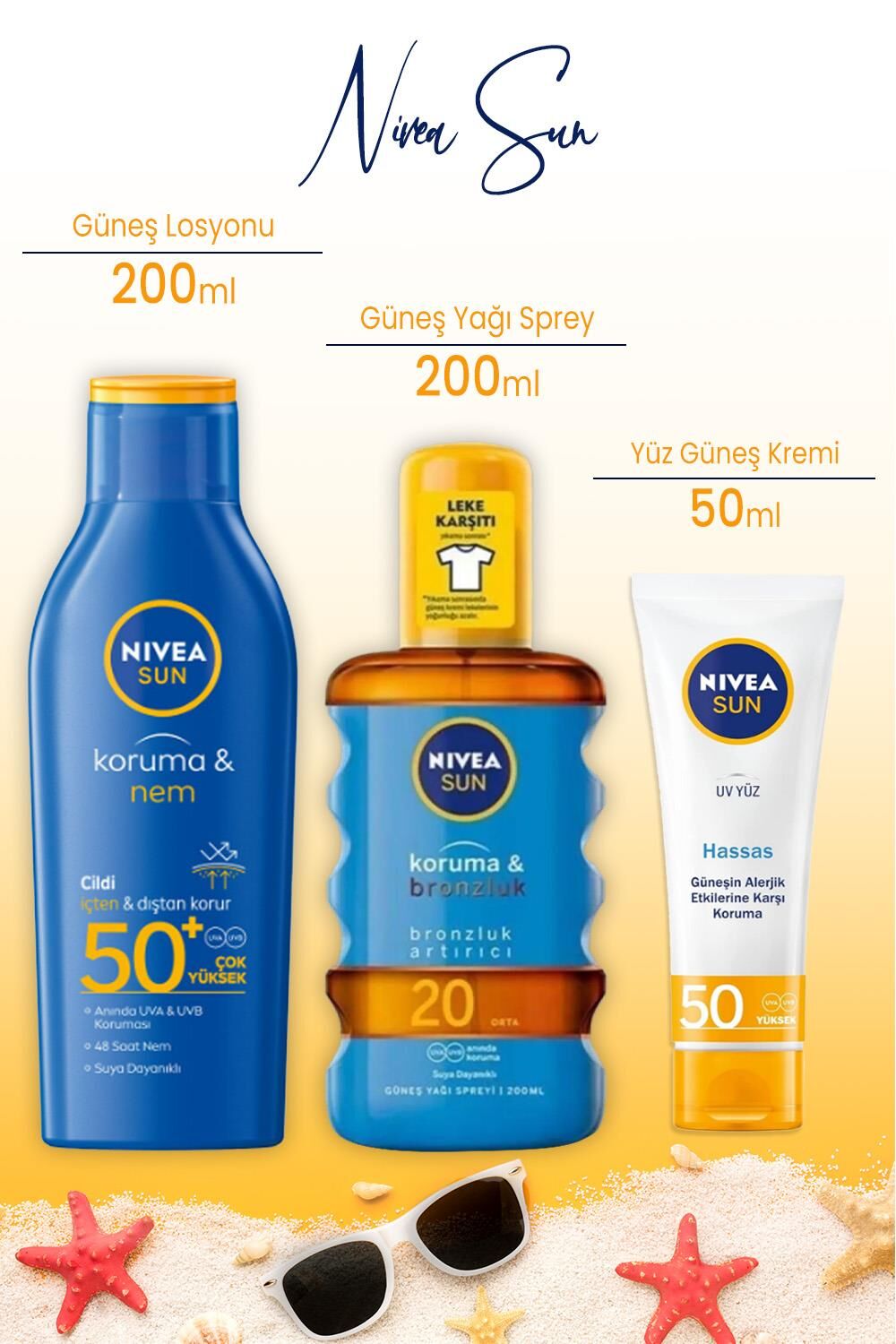 Nivea Sun Güneş Koruma ve Bronzluk Seti