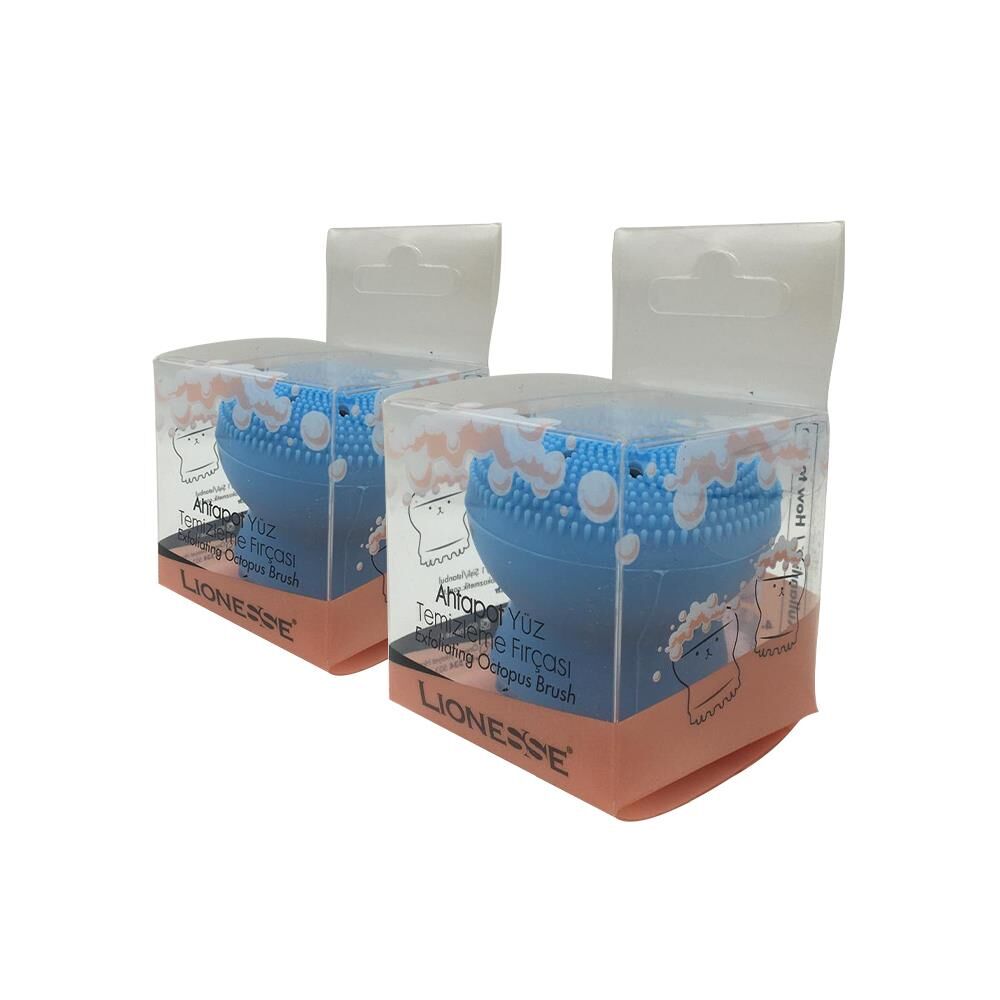 Tarko Lionesse Ahtapot Yüz Temizleme Fırçası - Mavi x 2