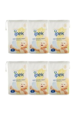 İpek Ipek Maxi Bebek Temizleme Pamuğu 60'lı 6 Paket