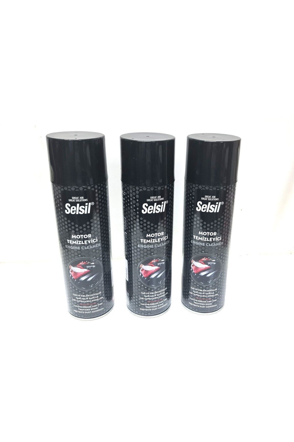 Selsil 3 adet x 500 ml Susuz Motor Temizleme Spreyi