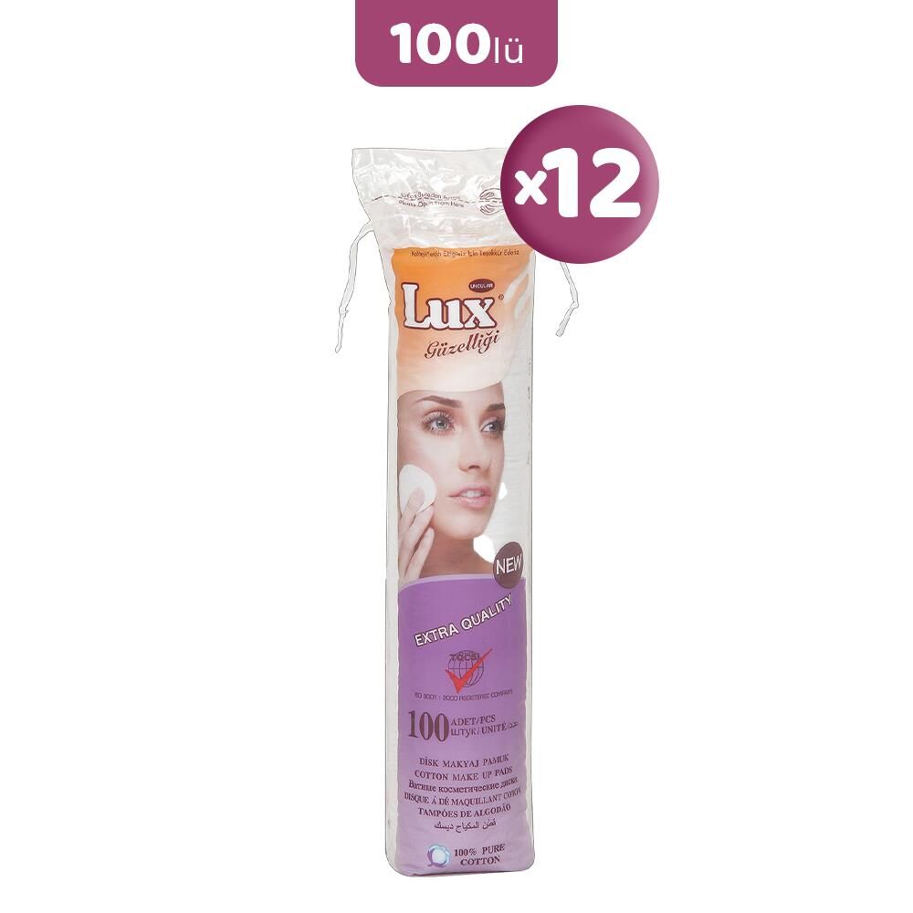 Lux Disk Makyaj Pamuğu 100'lü x 12
