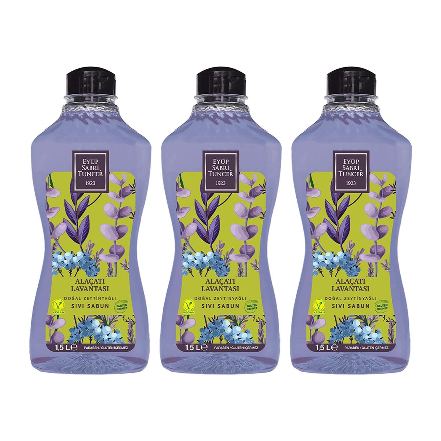 Düvenci Toptan Eyüp Sabri Tuncer Alaçatı Lavantası Sıvı Sabun 1500 ml x 3 Adet