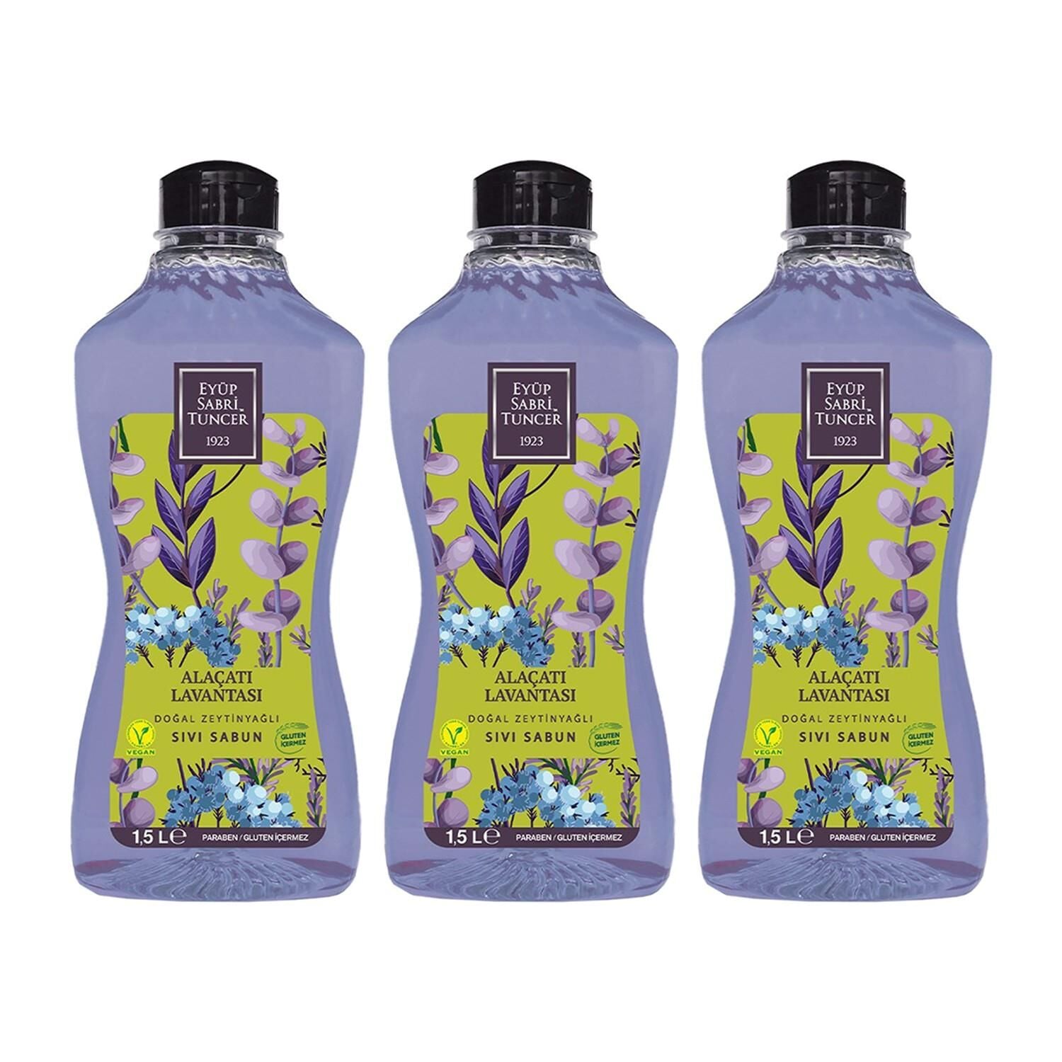 Düvenci Toptan Eyüp Sabri Tuncer Alaçatı Lavantası Sıvı Sabun 1500 ml x 3 Adet