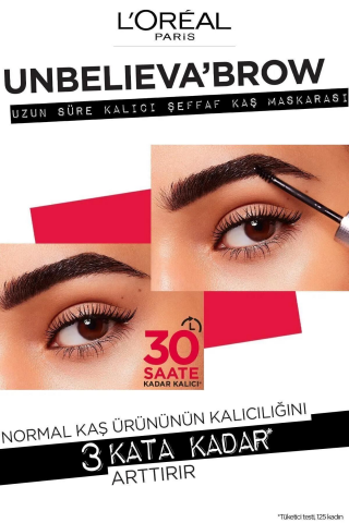 Loreal Paris 3 Adet Unbelieva Brow Uzun Süre Kalıcı Şeffaf Kaş Maskarası ve ROSIE