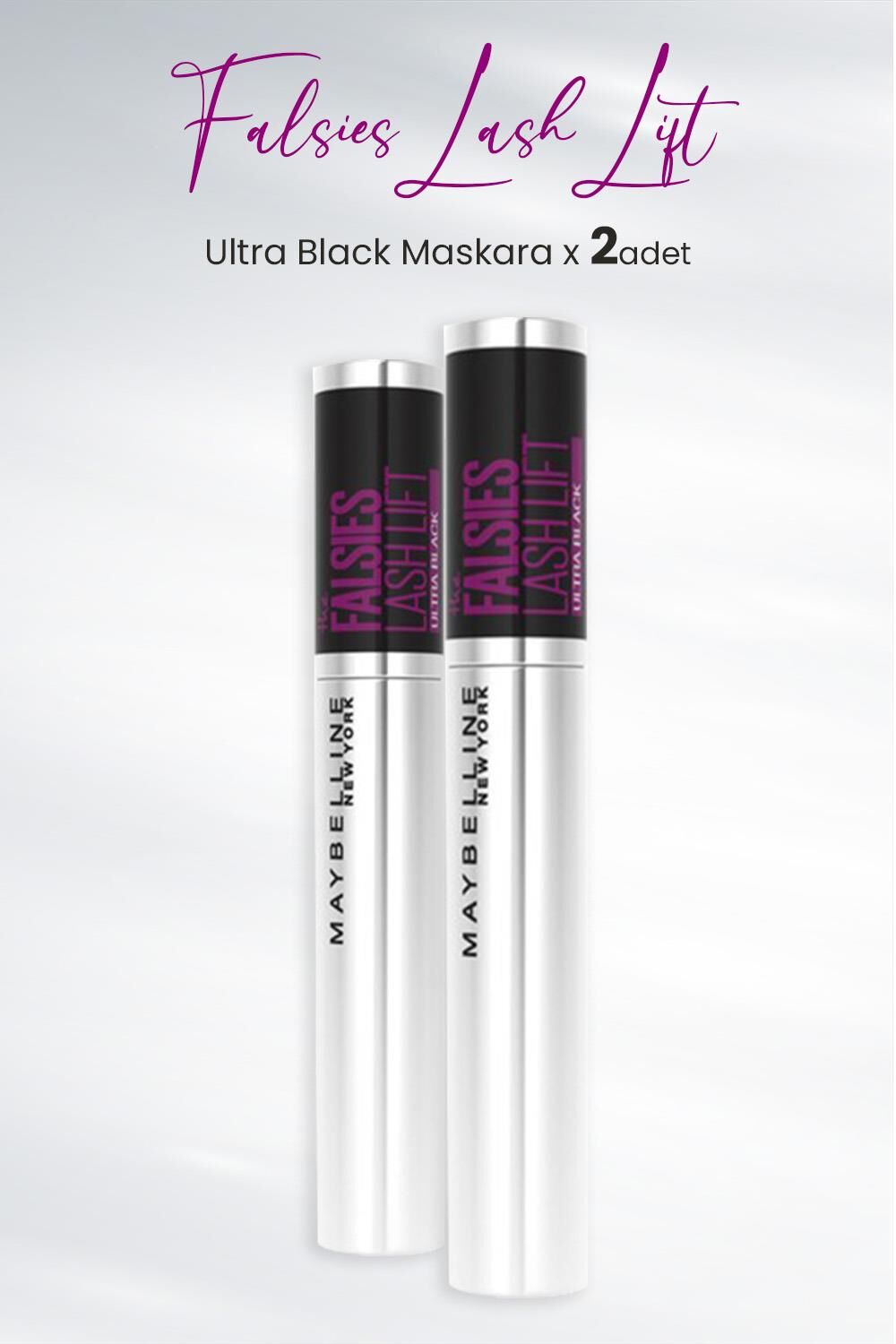 Maybelline New York Maskara Falsies Lash Lift Ultra Black x 2 Adet