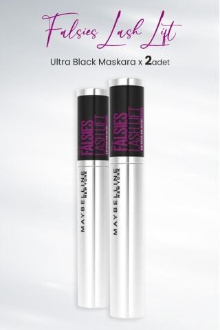 Maybelline New York Maskara Falsies Lash Lift Ultra Black x 2 Adet
