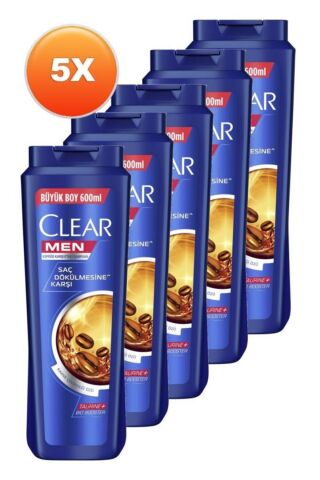 Clear Men Saç Dökülmesine Karşı Şampuan 600 ML x 5 Adet