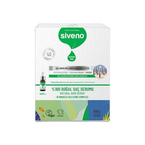 Siveno 100 Doğal Saç Serumu 4 X 10 Ml