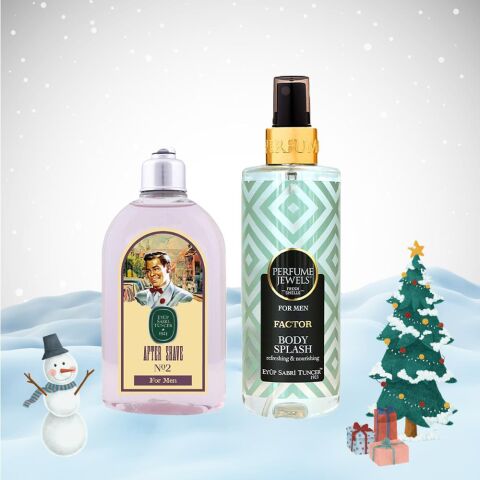 Eyüp Sabri Tuncer Yılbaşı Paketi Erkek Body Splash Factor 250 ml ve Tıraş Kolonyası No:2