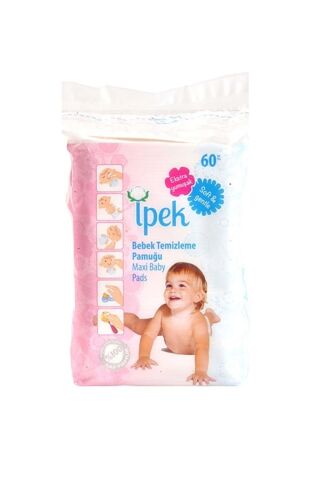 İpek Bebek Temizleme Pamuğu 60x4 (240 Adet)