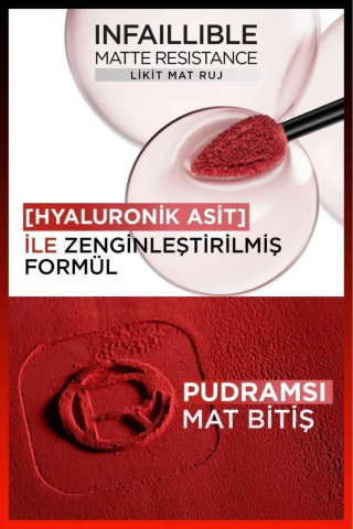 Loreal Paris 3 Adet Infaillible Matte Likit Mat Ruj 105 Breakfast In Bed ve ROSIE
