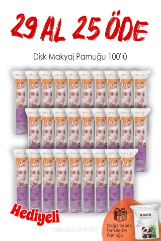 Lux 100'lü 29 AL 25 ÖDE Disk Makyaj Pamuğu ve ROSIE