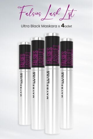 Maybelline New York Maskara Falsies Lash Lift Ultra Black x 4 Adet