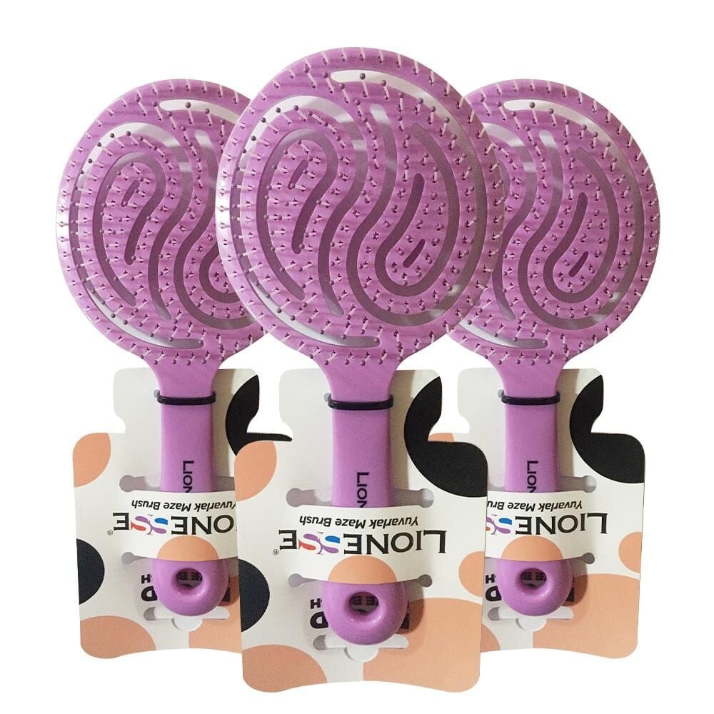 Tarko Lionesse Saç Fırçası Yuvarlak Mor x 3