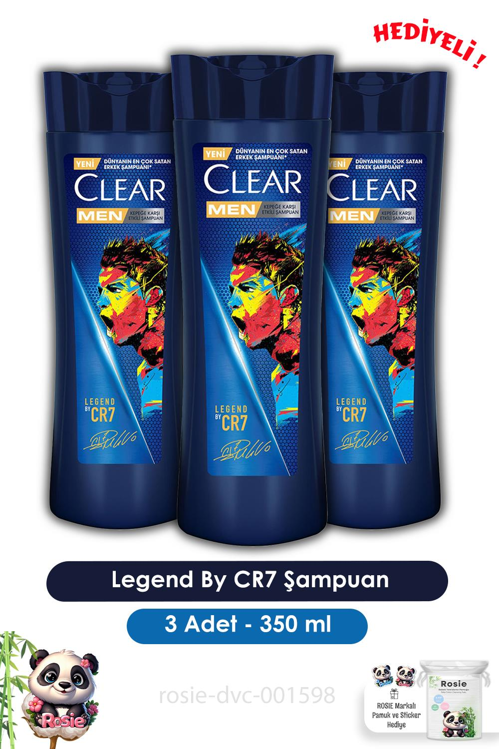 Clear Men 3'lü Legend By CR7 Cristiano Ronaldo Şampuan 350 ml ve ROSIE