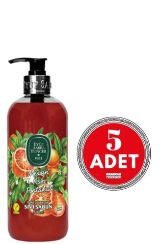 Eyüp Sabri Tuncer Mersin Kan Portakalı Sıvı Sabun 500 ml x 5 Adet