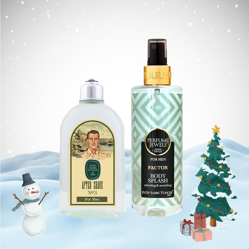 Eyüp Sabri Tuncer Yılbaşı Paketi Erkek Body Splash Factor 250 ml ve Tıraş Kolonyası No:3