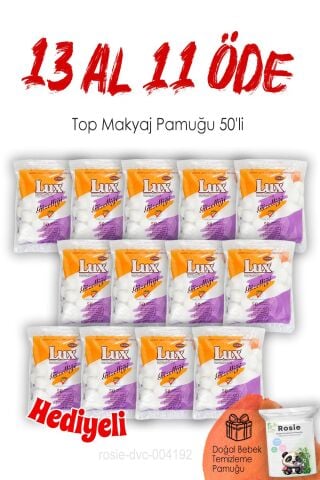 Lux 13 AL 11 ÖDE Top Makyaj Pamuğu 50'li ve ROSIE