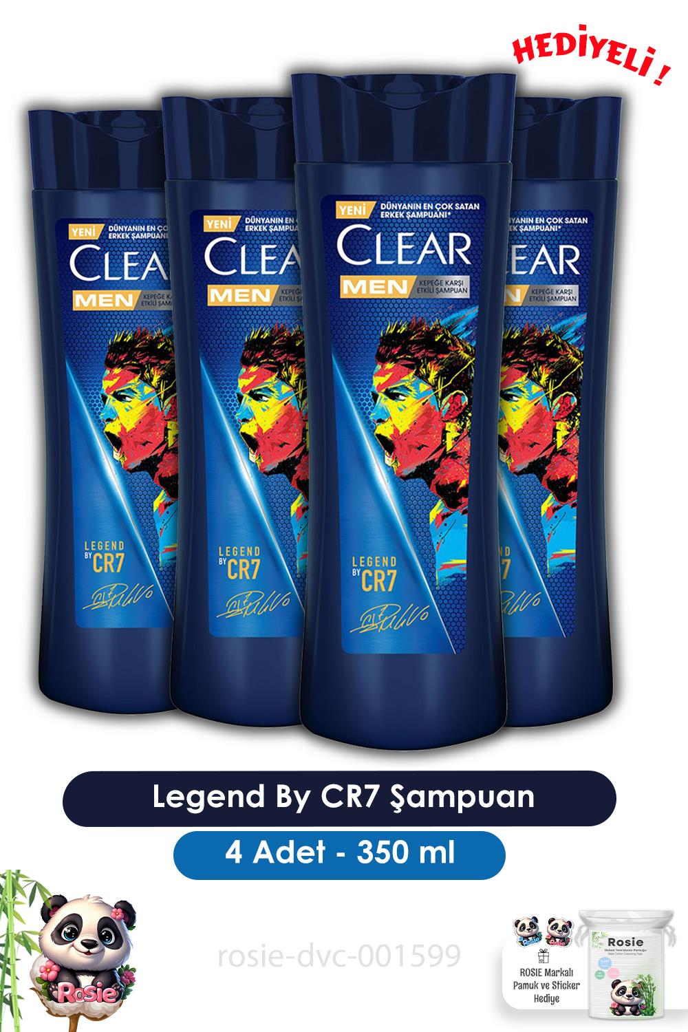 Clear Men 4'lü Legend By CR7 Cristiano Ronaldo Şampuan 350 ml ve ROSIE