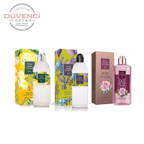 Eyüp Sabri Tuncer Klasik Limon Cam, Lavanta Pet 400 ml, Gül Suyu 350 ml