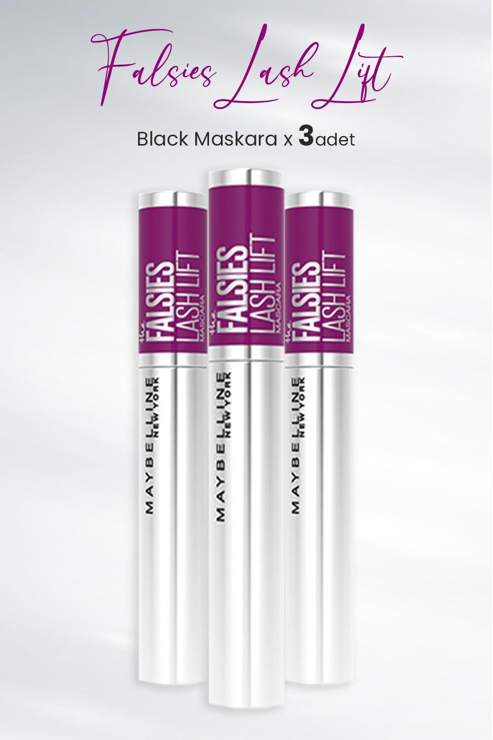 Maybelline New York Maskara Falsies Lash Lift Black x 3 Adet
