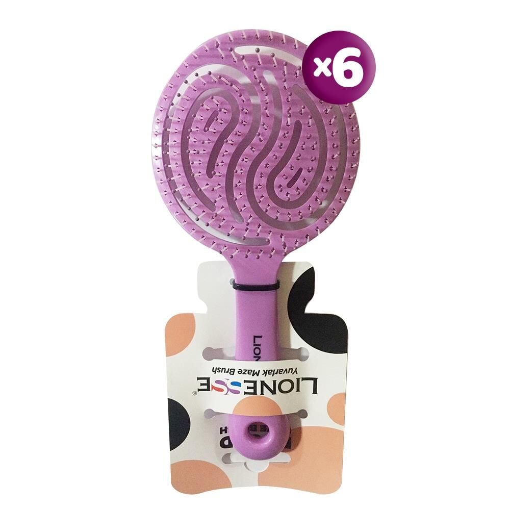 Tarko Lionesse Saç Fırçası Yuvarlak Mor x 6