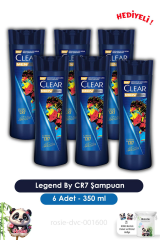 Clear Men 6'lı Legend By CR7 Cristiano Ronaldo Şampuan 350 ml ve ROSIE