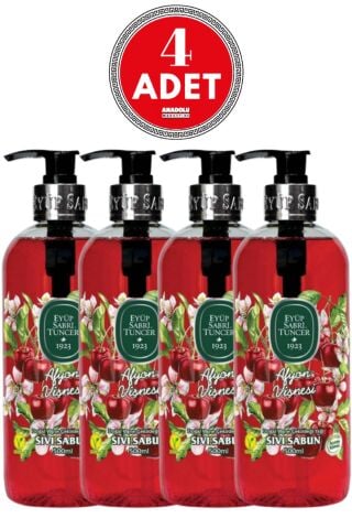 Eyüp Sabri Tuncer Afyon Vişnesi Sıvı Sabun 500 ml x 4 Adet