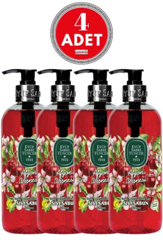 Eyüp Sabri Tuncer Afyon Vişnesi Sıvı Sabun 500 ml x 4 Adet